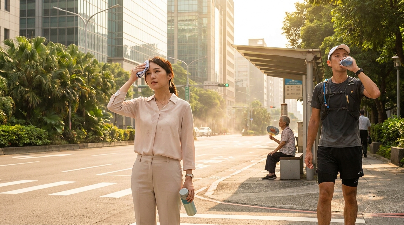 夏季濕黏悶熱?上班族與戶外咖必看:告別中暑、擺脫黏膩感的健康對策