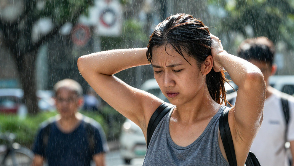 高溫午後雷雨,通勤族如何避免濕黏、熱傷害?