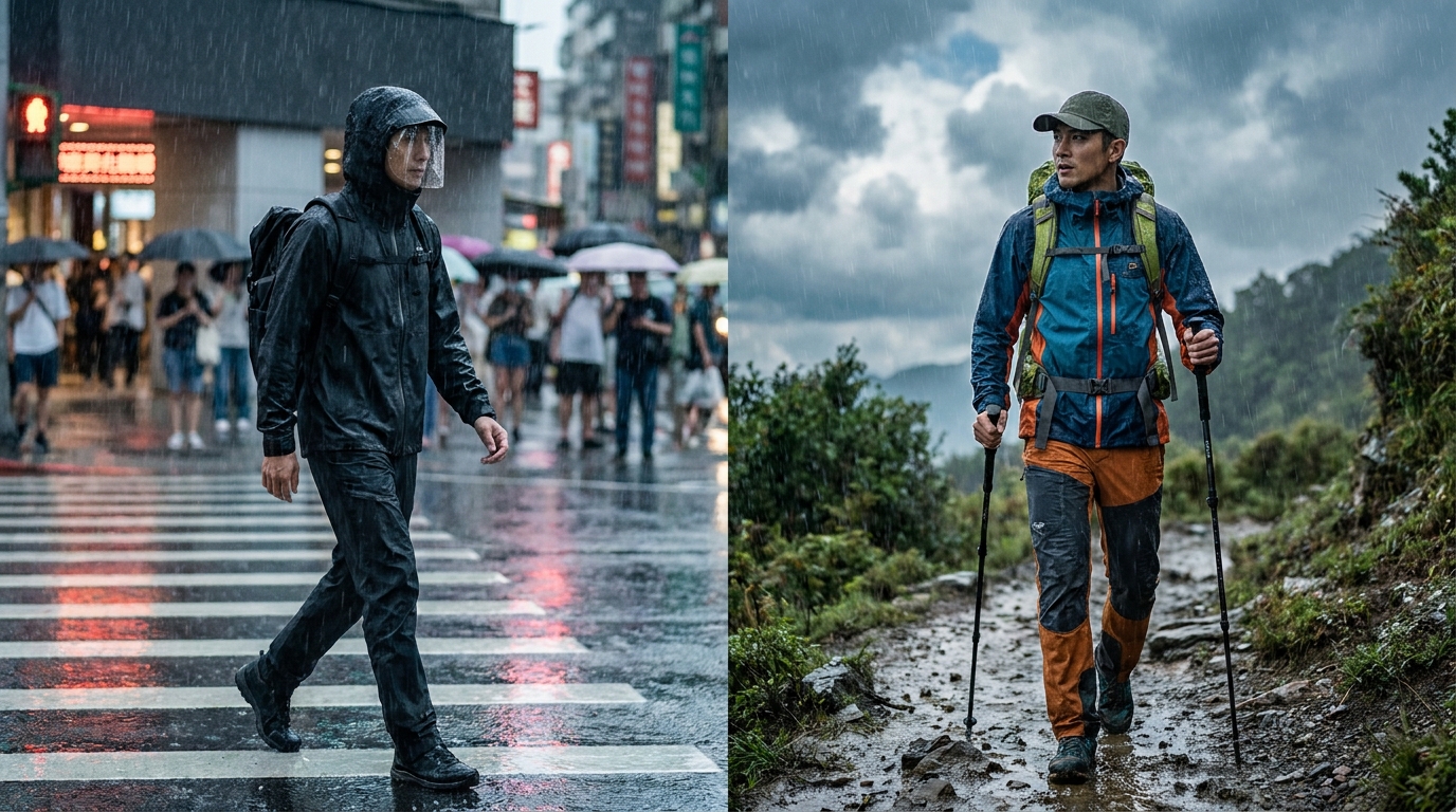 盛夏暴雨季:都會通勤族與戶外玩家的濕黏救星,機能穿搭守護你的乾爽與舒適