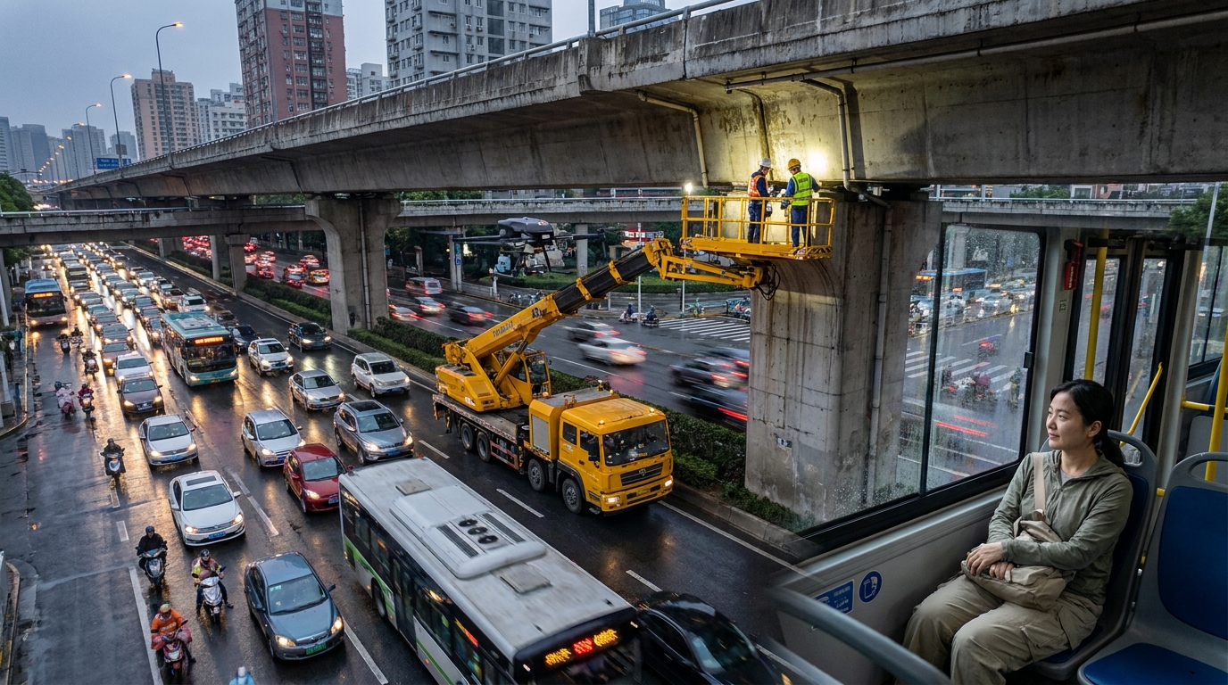 繁忙都市中的通勤族：新北千座橋梁『健康檢查』，告別行車安全隱憂