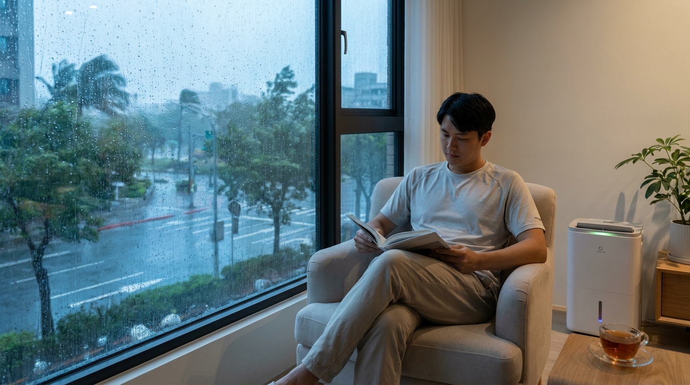 盛夏颱風季,居家生活者必備:告別濕黏不適與身心壓力,打造乾爽舒適健康指南