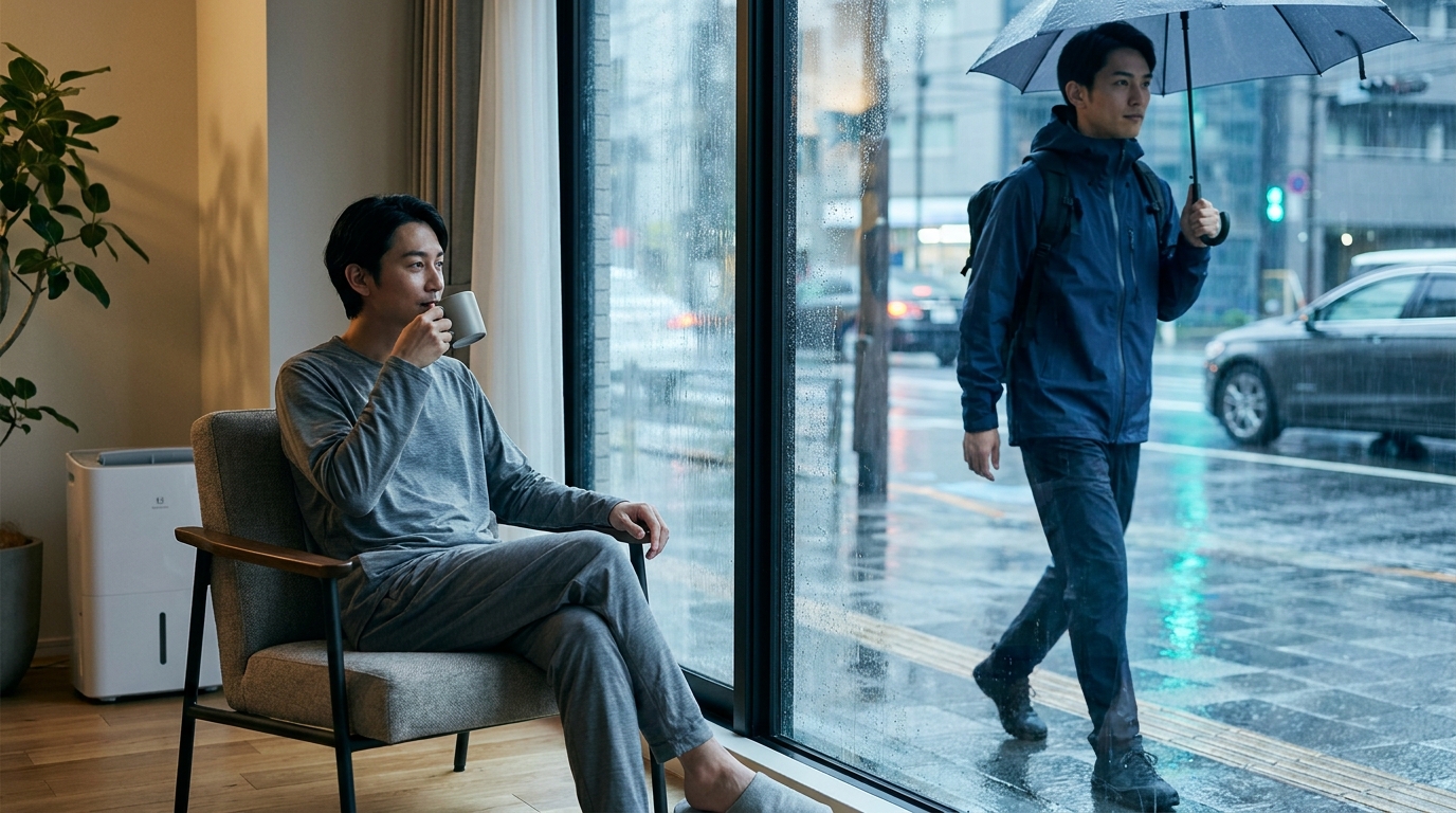 濕黏秋颱季,通勤族與居家者告別「悶熱濕黏」的舒適穿搭指南