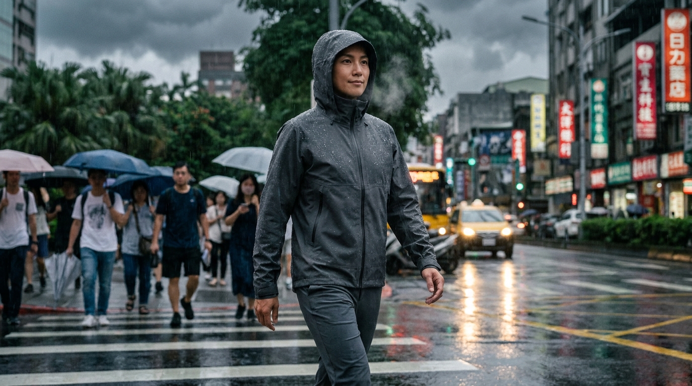 台灣多雨時節:通勤族的濕黏煩惱終結者,機能穿搭打造乾爽健康生活